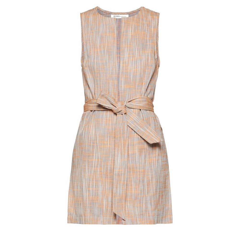 NWT BCBG Basket Weave Tie Waist Vest Dress - Picture 6 of 12